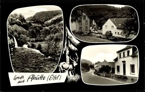 Ak Ahütte Üxheim Eifel, Straßenpartie, Wald, VeGe, Wohnhäuser