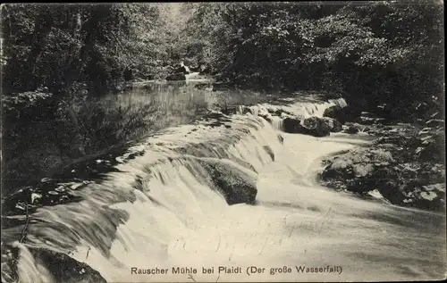 Ak Saffig in der Eifel, Rauschermühle, Rauscher Mühle, großer Wasserfall