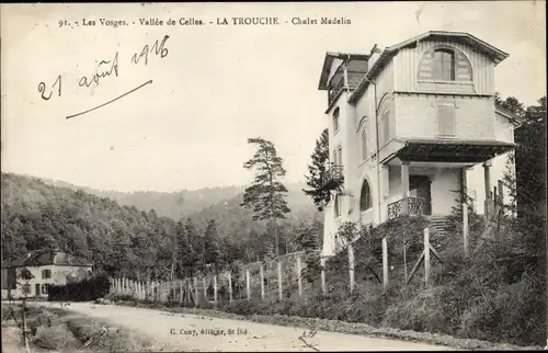 Ak Raon l'Étape Lothringen Vosges, Vallee de Celles, La Trouche, Chalet Madelin