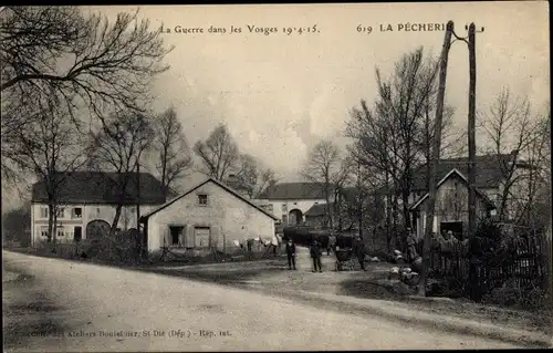 Ak La Pêcherie Saint Dié des Vosges, La Guerre dans les Vosges 1914-1915, Ortspartie