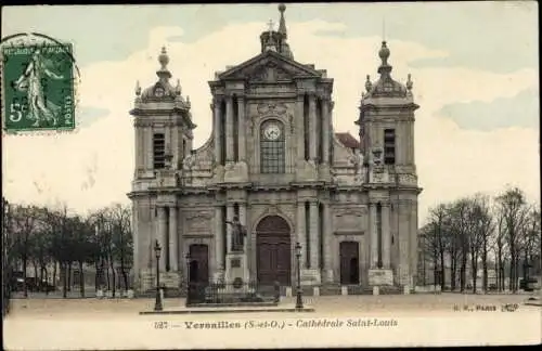 Ak Versailles Yvelines, Cathedrale Saint Louis