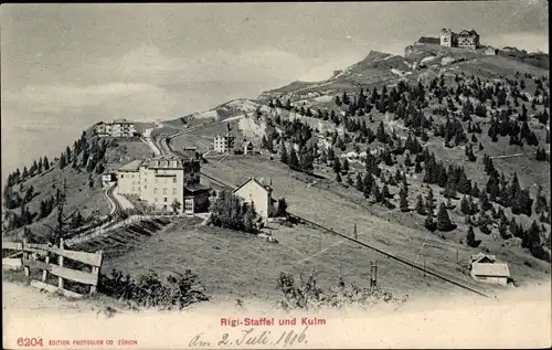 Ak Rigi Staffel Kanton Schwyz, Totalansicht, Kulm 