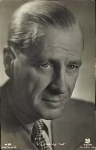 Ak Schauspieler Karl Ludwig Diehl, Portrait