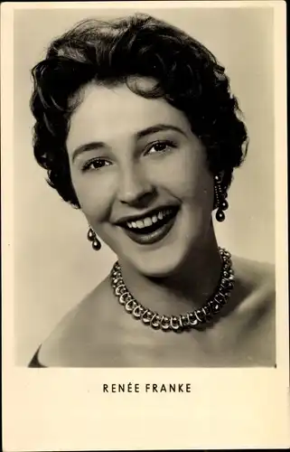 Ak Sängerin Renee Franke, Portrait