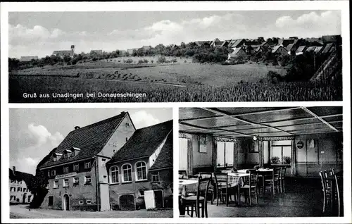 Ak Unadingen Löffingen im Schwarzwald, Gasthaus zum Hirschen, Panorama