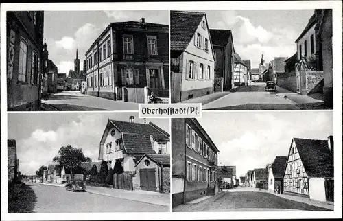 Ak Oberhochstadt Hochstadt Pfalz, Straßenpartien