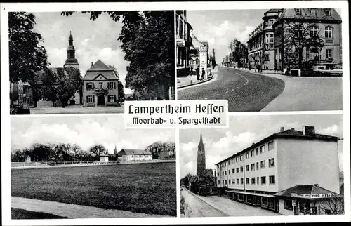 Ak Lampertheim Hessen, Straßenansicht, Geschäft, Sportplatz