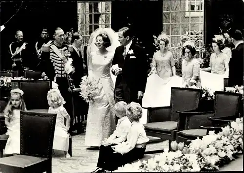 Ak Prinzessin Beatrix der Niederlande und Claus von Amsberg, Trauung, 1966