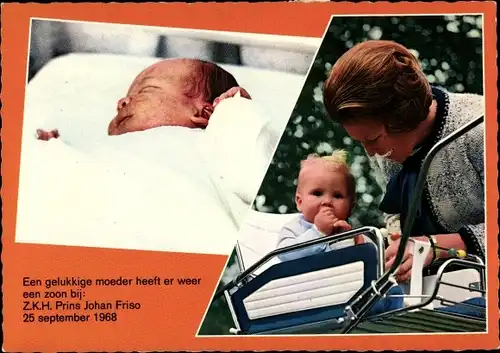 Ak Prinz Johan Friso der Niederlande 1968, Prinzessin Beatrix