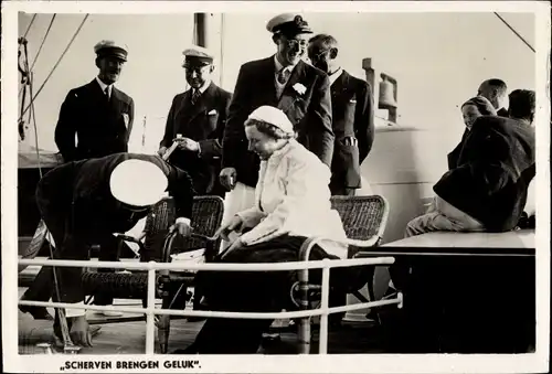 Ak Königin Juliana der Niederlande, Prinz Bernhard, Motoryacht Piet Hein 1937