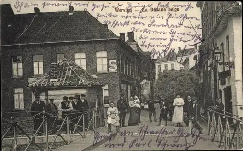 Ak Wervik Wervicq Westflandern, La Douane belge