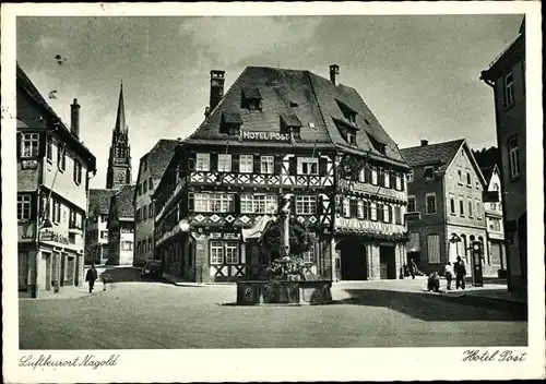 Ak Nagold im Schwarzwald, Hotel Post