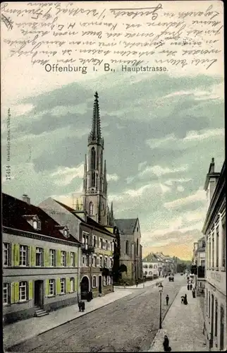 Ak Offenburg in Baden Schwarzwald, Hauptstraße