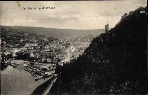Ak Bad Karlshafen an der Weser, Panorama