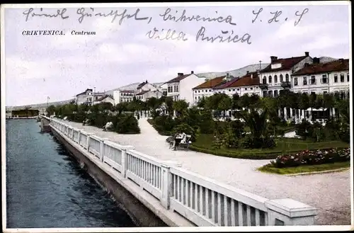 Ak Crikvenica Kroatien, Centrum, Teilansicht der Ortschaft