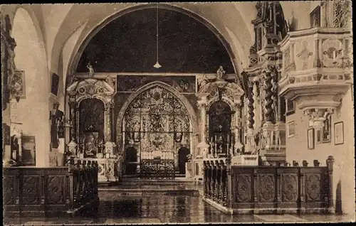 Ak Trsat Tersatto Sušak Rijeka Fiume Kroatien, Kirche, Innenansicht, Altar