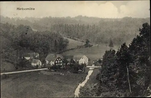 Ak Hilgen Burscheid im Rheinisch Bergischen Kreis, Markusmühle, Blick auf den Ort