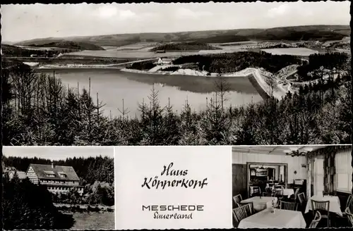 Ak Meschede im Sauerland, Jugendgesundungsstätte Haus Köpperkopf, Stausee