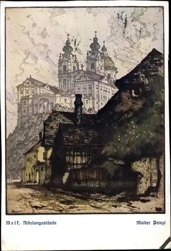 Künstler Ak Prinzl, W., Melk Niederösterreich, Nibelungenlände