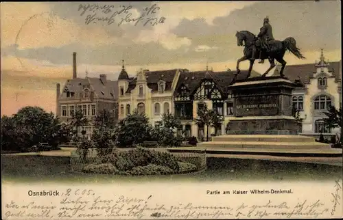 Ak Osnabrück in Niedersachsen, Kaiser Wilhelm Denkmal