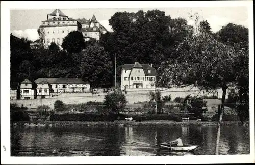 Ak Blankenheim i.d. Eifel, Hotel Brasilianischer Hof, Blick vom Wasser