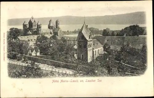 Relief Ak Glees in der Eifel, Kloster Maria Laach am Laacher See