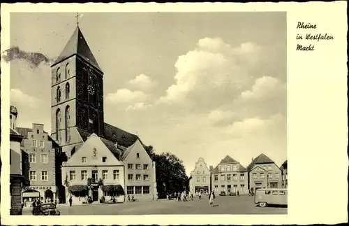 Ak Rheine in Westfalen, Markt, Kirche