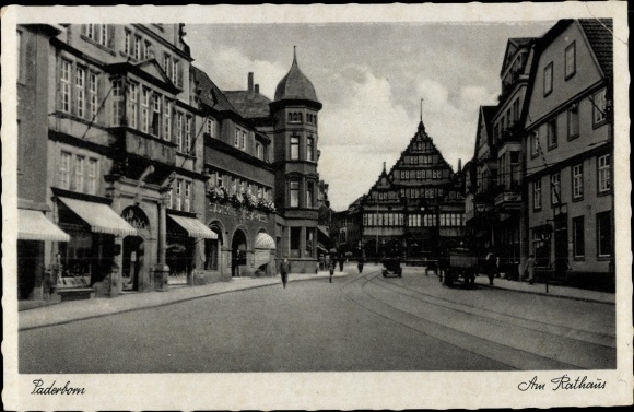 Ak Paderborn in Westfalen, Am Rathaus Nr. 3091884