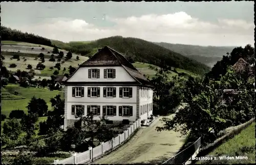 Ak Welschensteinach Steinach im Kinzigtal Schwarzwald, Gasthof zum Wilden Mann