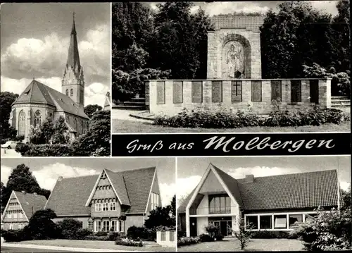 Ak Molbergen in Oldenburg, Kirche, Denkmal, Gebäude