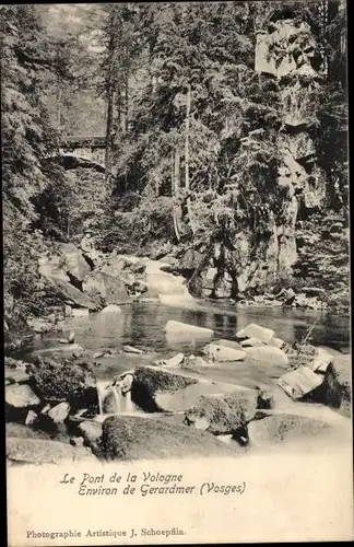 Ak Gérardmer Lothringen Vosges, Le Pont de la Vologne