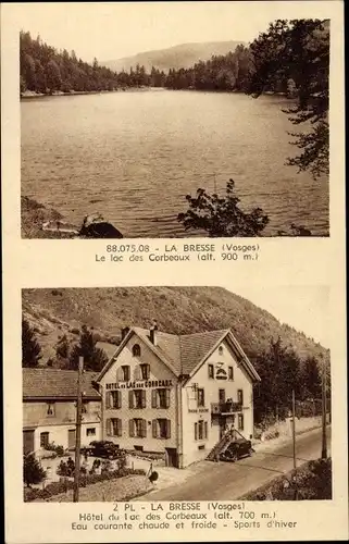 Ak La Bresse Vosges, Le Lac des Corbeaux, L'Hotel du Lac des Corbeaux