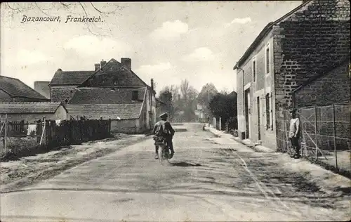 Ak Bazancourt Marne, Straßenpartie