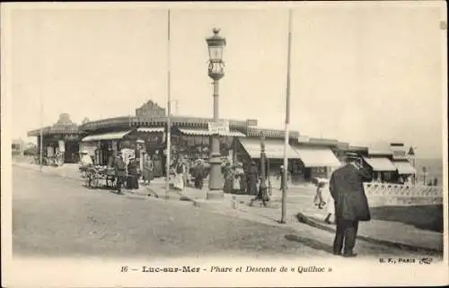 Ak Luc sur Mer Calvados, Phare et Descente de Quilhoc