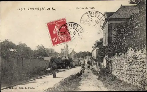 Ak Durtal Maine et Loire, Entree de Ville