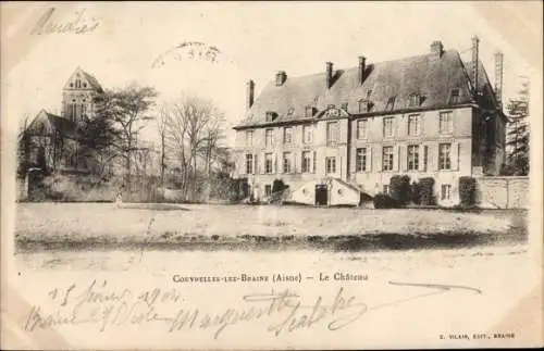 Ak Couvrelles lez Braine Aisne, Le Chateau