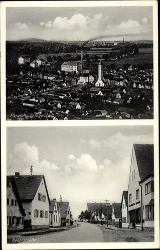 Ak Manching an der Donau Oberbayern, Hauptstraße, Panorama