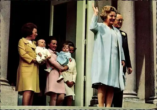 Ak Königin Juliana der Niederlande, Prinz Bernhard, Beatrix, Irene, Margriet, Koninginnedag 1969