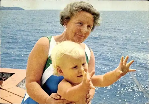Ak Prinzessin Juliana der Niederlande, Prinz Willem Alexander, Porto Ercole 1968