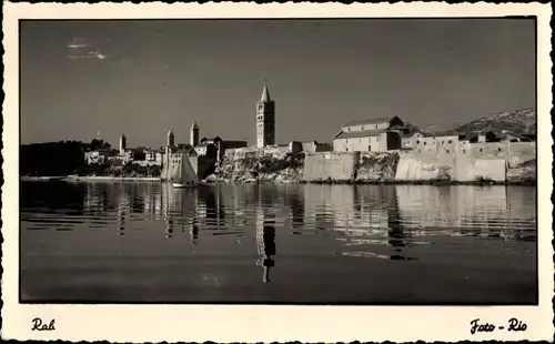 Ak Rab Kroatien, Blick auf den Ort