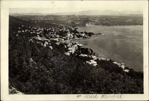 Foto Ak Opatija Abbazia Kroatien, Totalansicht der Ortschaft