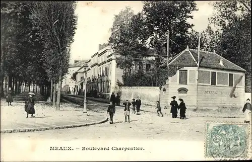 Ak Meaux Seine et Marne, Boulevard Charpentier