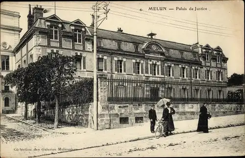 Ak Melun Seine et Marne, Palais de Justice