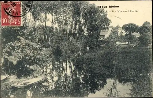 Ak Melun Seine et Marne, Vue sur l'Almont