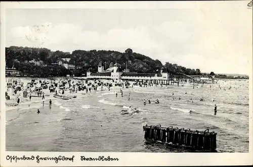 Ak Ostseebad Heringsdorf auf Usedom, Strand