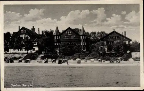 Ak Ostseebad Bansin Heringsdorf auf Usedom, Villen, Strand