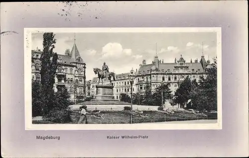Ak Magdeburg an der Elbe, Kaiser Wilhelm Platz