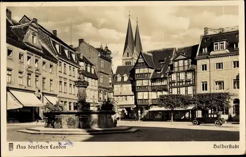 Ak Halberstadt am Harz, Holzmarkt, Stelzfuß