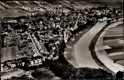 Ak Bodenfelde an der Weser, Fliegeraufnahme