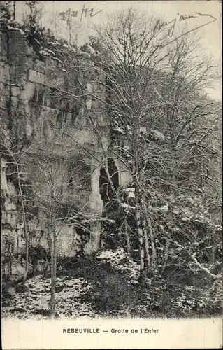 Ak Rebeuville Lothringen Vosges, Grotte de l'Enfer